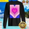 pink hearts on blue long sweater