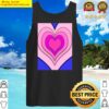 pink hearts on blue long tank top