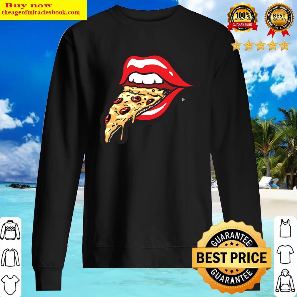 pizza tongue sweater