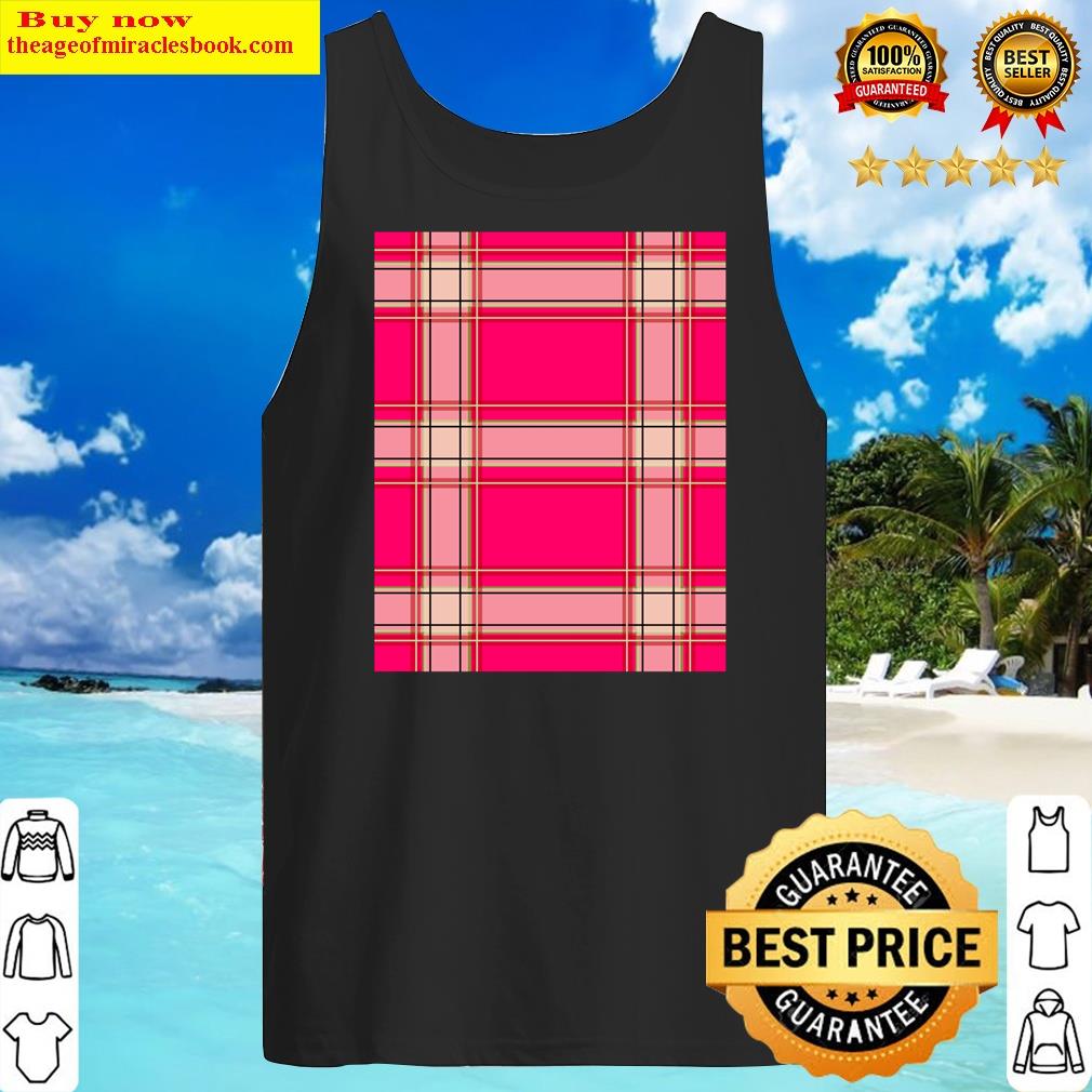 Plaid And Checked Pattern Design Shirt Tank Top