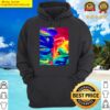 rainbow pattern long hoodie