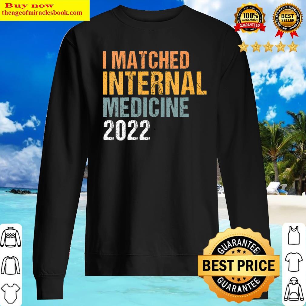 s i matched internal medicine 2022 residency retro v neck sweater