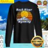 s rock river wyoming mountain sunset styled v neck sweater