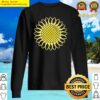 sunny yellow flower hello graphic on back sweater