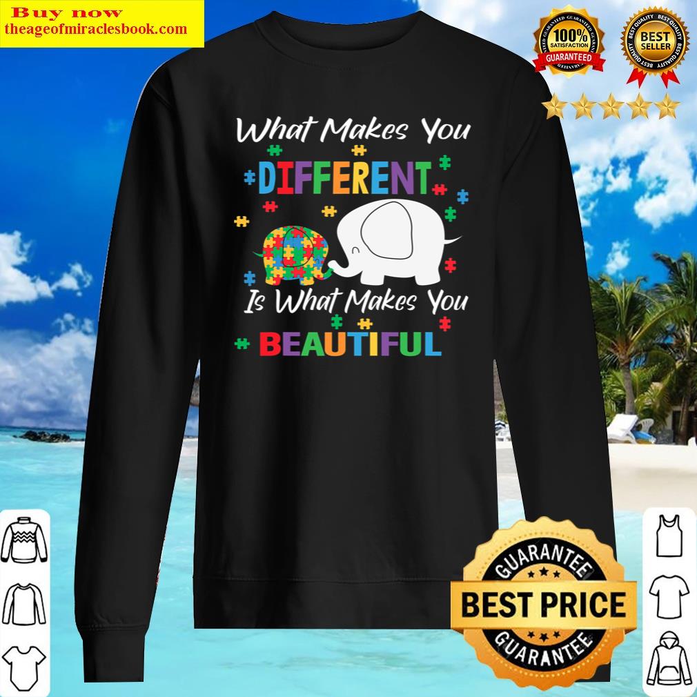 What Makes You Different Autism Child Elephant Mom Awareness Shirt Sweater