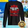womens this girl runs on jesus and volleyball christian red sweater