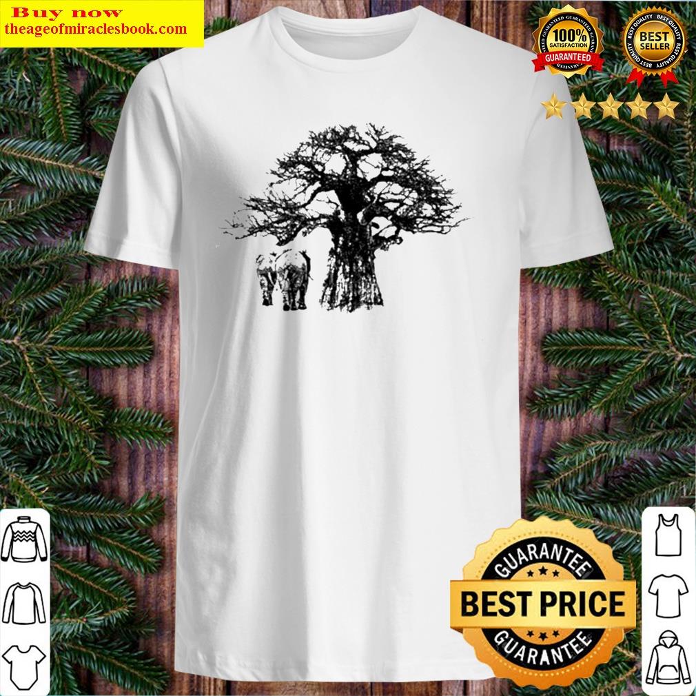 Baobab Tree And Elephants Shirt Shirt
