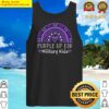 discount purple rainbow for purple up for military kids month tank top