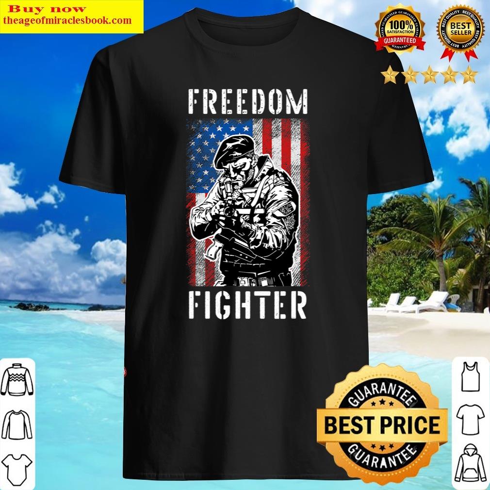 Freedom Fighter American Veteran Usa Flag Ar-15 Shirt Shirt