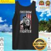 freedom fighter american veteran usa flag ar 15 tank top