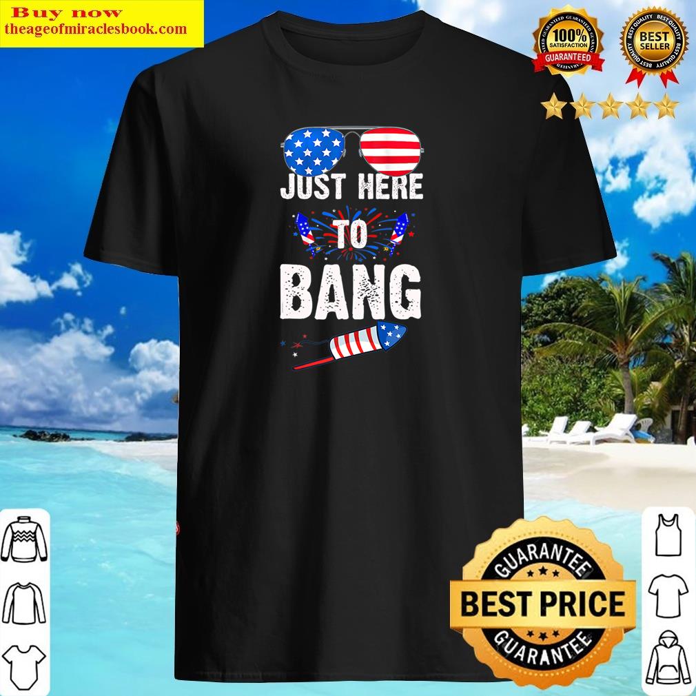 Funny Fourth Of July 4th Of July I’m Just Here To Bang Usa T-shirt Copy Shirt
