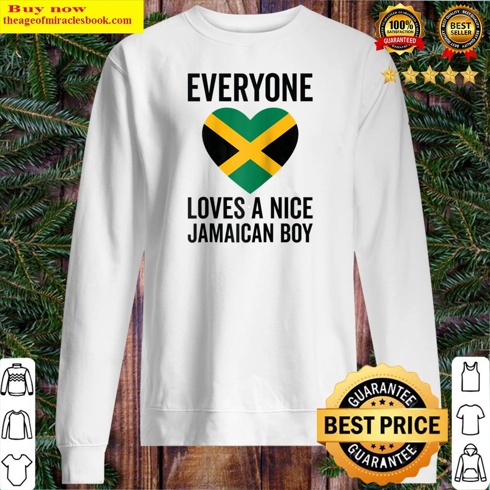 Jamaica Flag - Everyone Loves A Nice Jamaican Boy Raglan Baseball Tee Shirt Sweater
