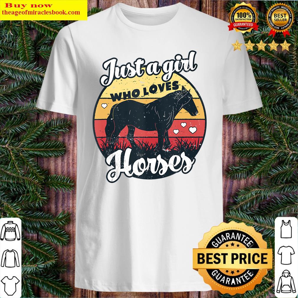 just a girl who loves horses vintage horse design for girls tank top shirt