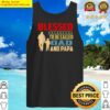 mens blessed to be called dad and papa vintage fathers day tank top