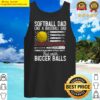 mens softball dad like a baseball dad fathers day on back tank top tank top