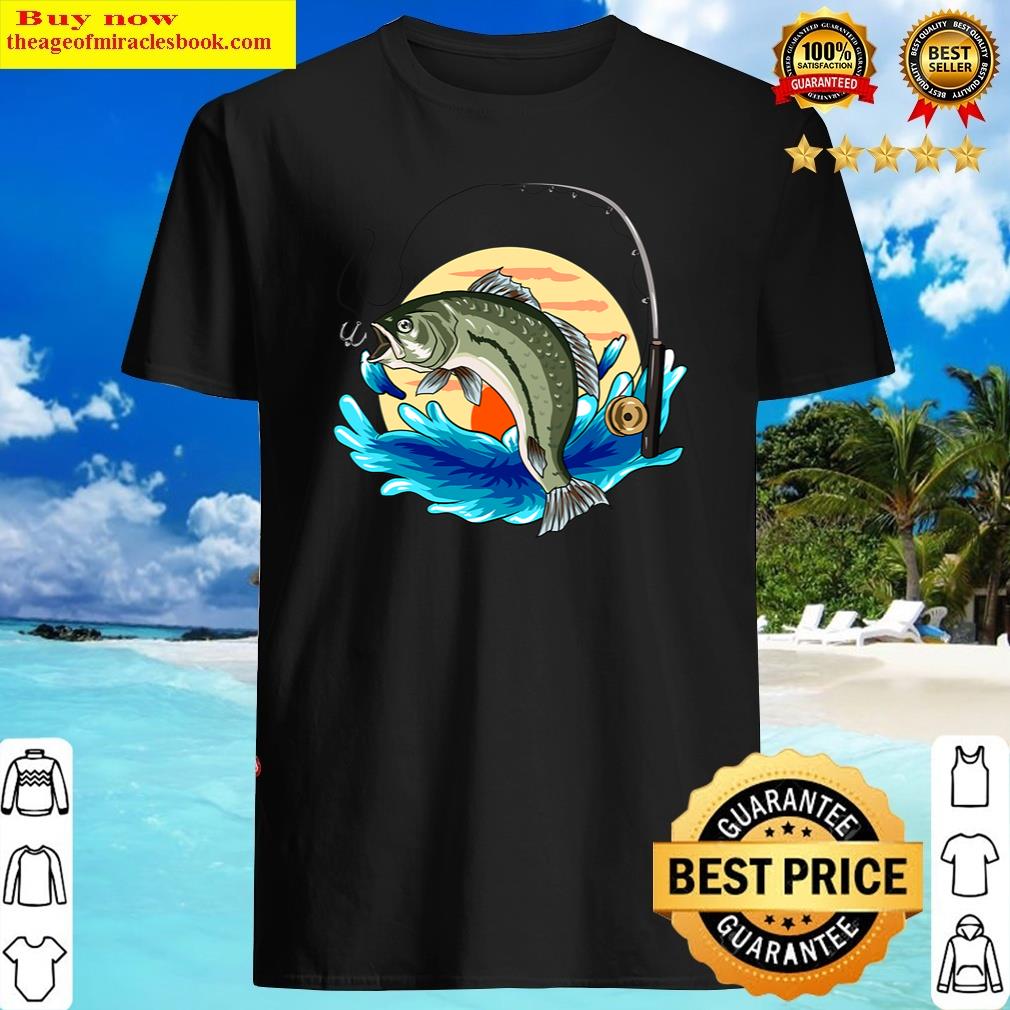 Original Perch Sunset Fishing Retro Shirt