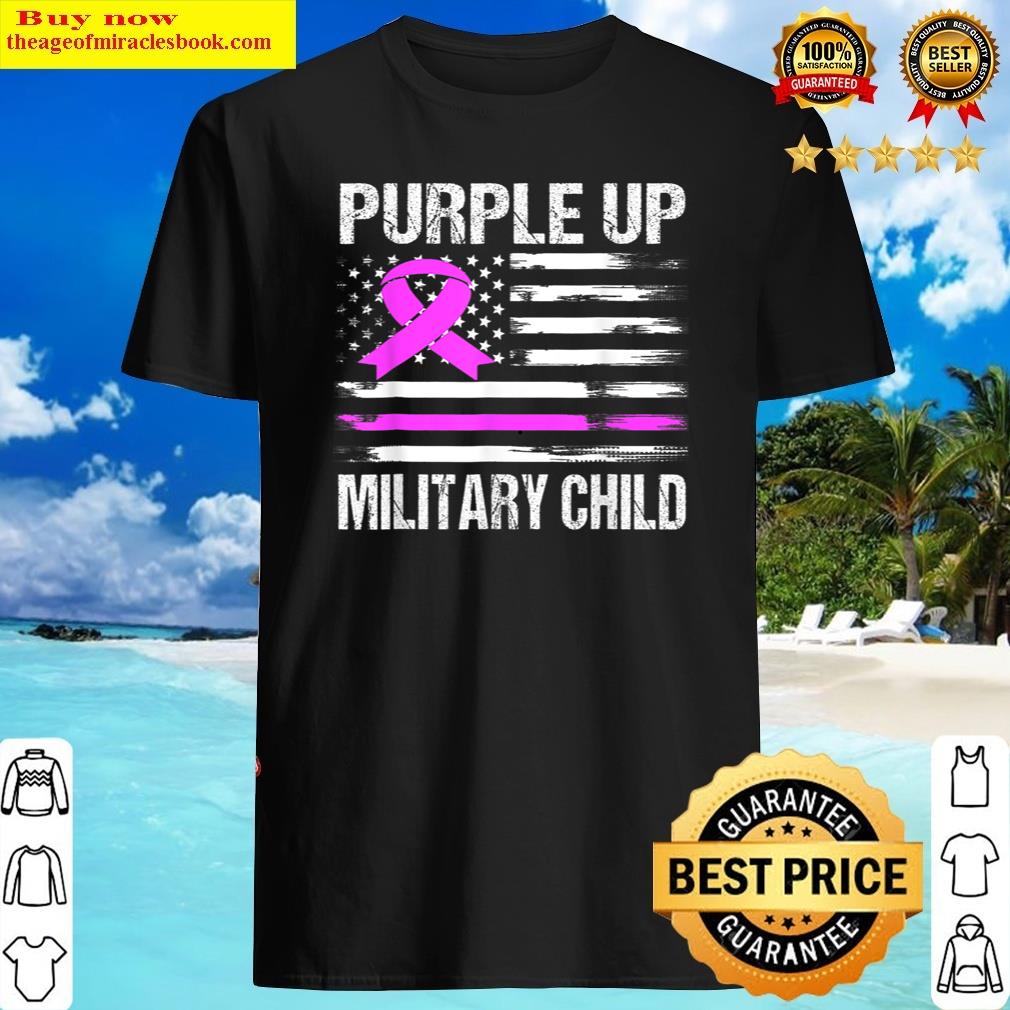 Purple Up Military Child Month Of The American Flag Brats Shirt