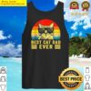 retro vintage best cat dad ever bump fit father day gifts tank top