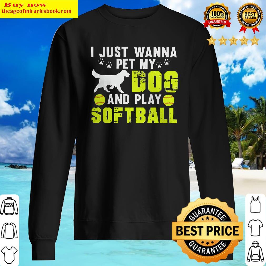 Softball Pitcher Hitter Catcher Dog Lover Shirt Sweater