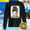volleyball and basketball mom messy bun busy raising ballers t shirt sweater