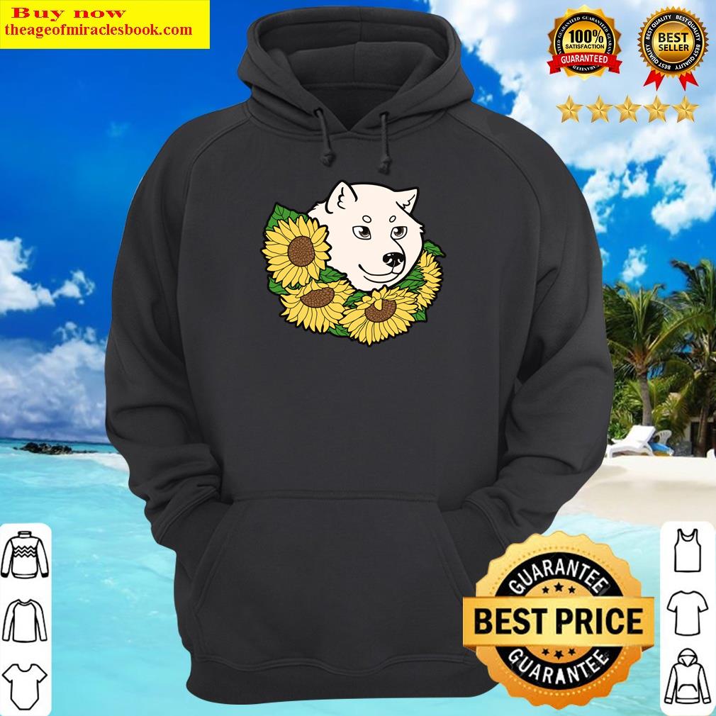 White Hokkaido Face And Himawari Sunflowers - Peace For Ukraine Shirt Hoodie