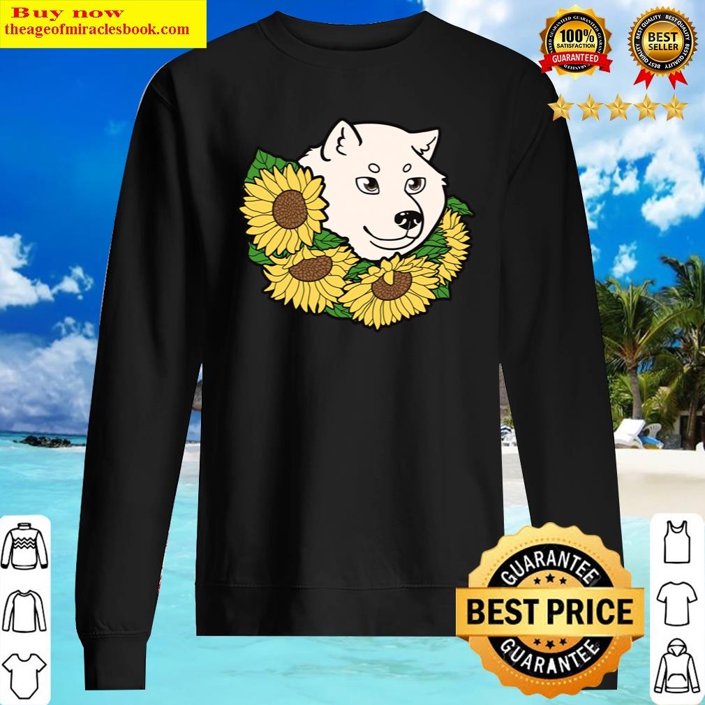 White Hokkaido Face And Himawari Sunflowers - Peace For Ukraine Shirt Sweater