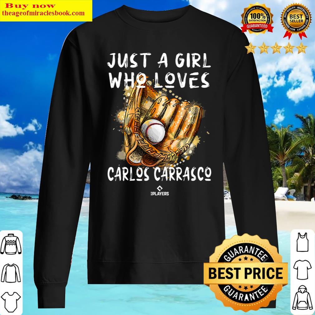 Womens A Girl Who Loves Carlos Carrasco New York Mlbpa Shirt Sweater