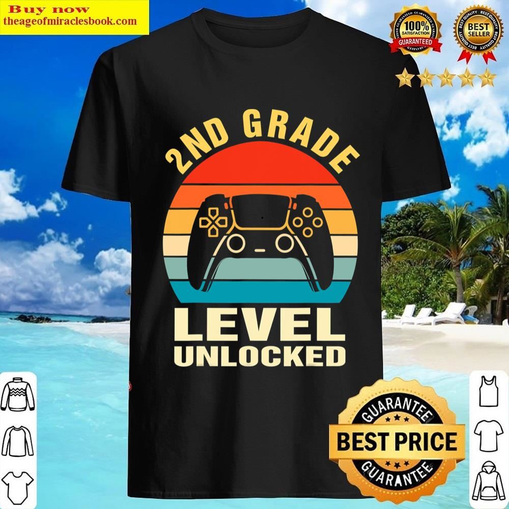 2nd Grade Level Unlocked Video Game Back To School Boys Shirt Shirt