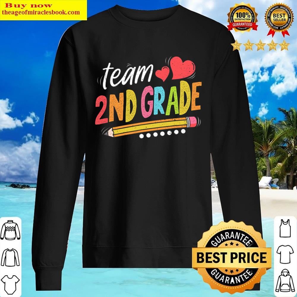 2nd Grade Retro Teacher Team Second Grade Squad Girls Boys Shirt Sweater