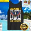 black against all enemies foreign and domestic tank top