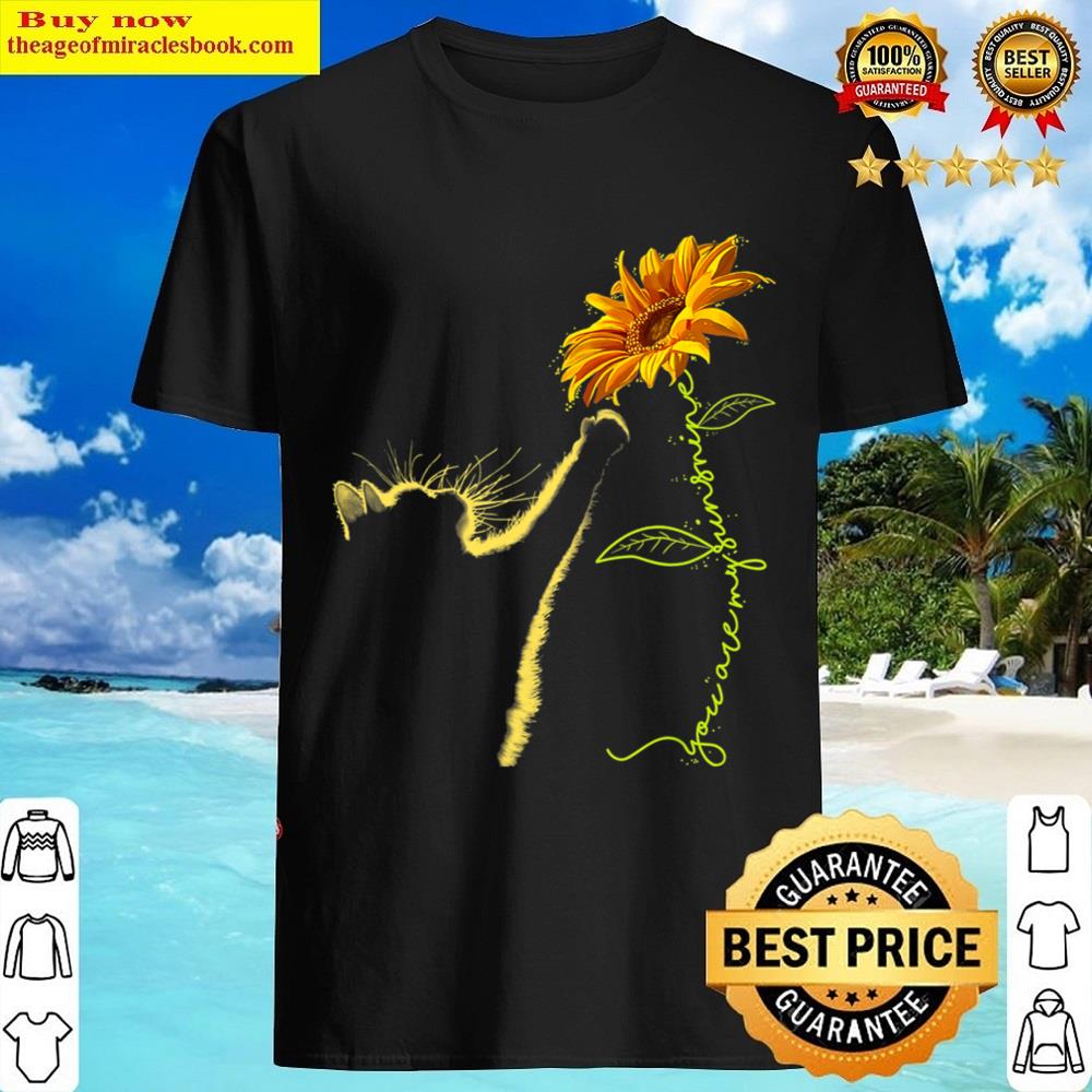 Black Cat Sunflower Gifts For Cat Lovers, Cat Mom, Cat Lady Shirt