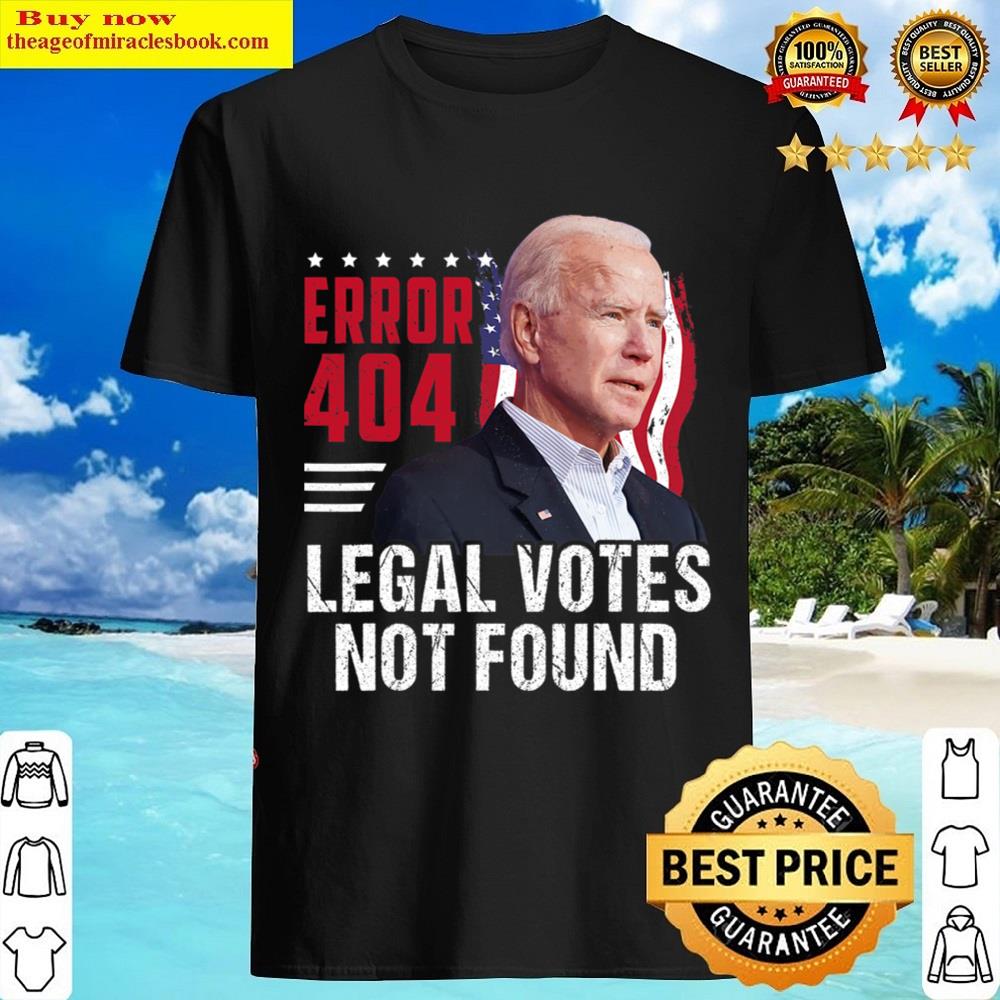 Black Error 404 Funny Biden Shirt