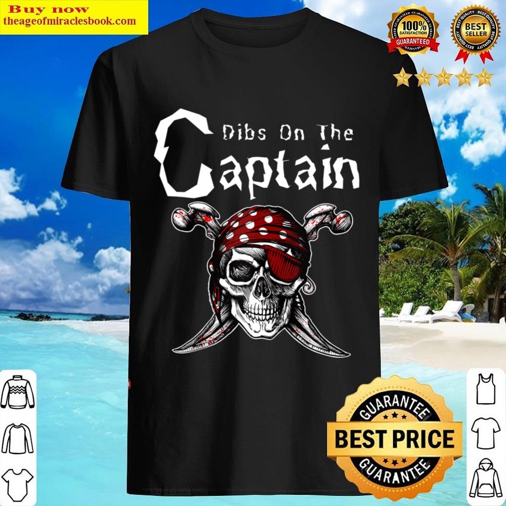 Black Funny Captain Wife Dibs On The Captain Tank Top Shirt