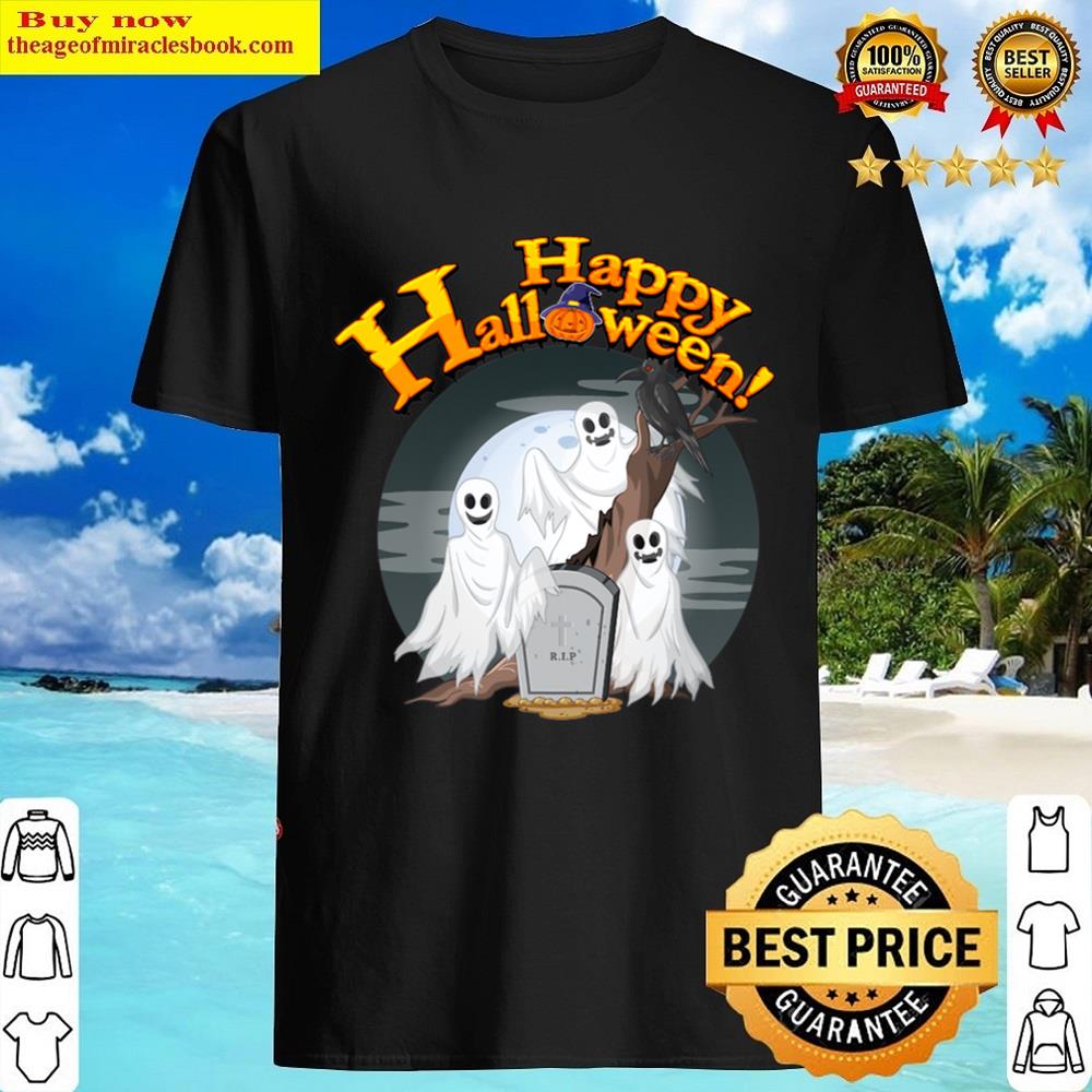 Black Scary Funny Cute Halloween All Hallows Eve October 31 Costum Shirt