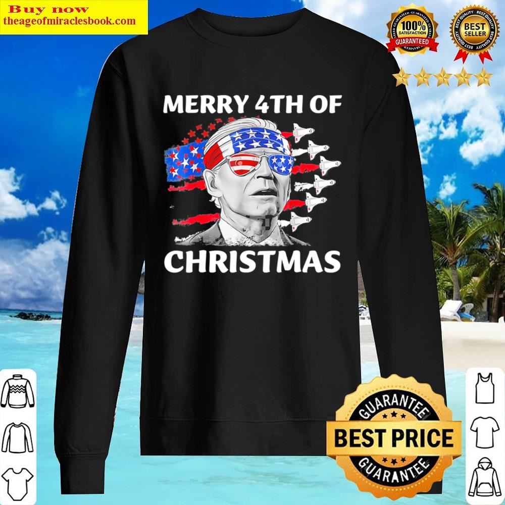 Funny Merry 4th Of Christmas Funny Biden 4th Of Halloween T-shirt Shirt Sweater