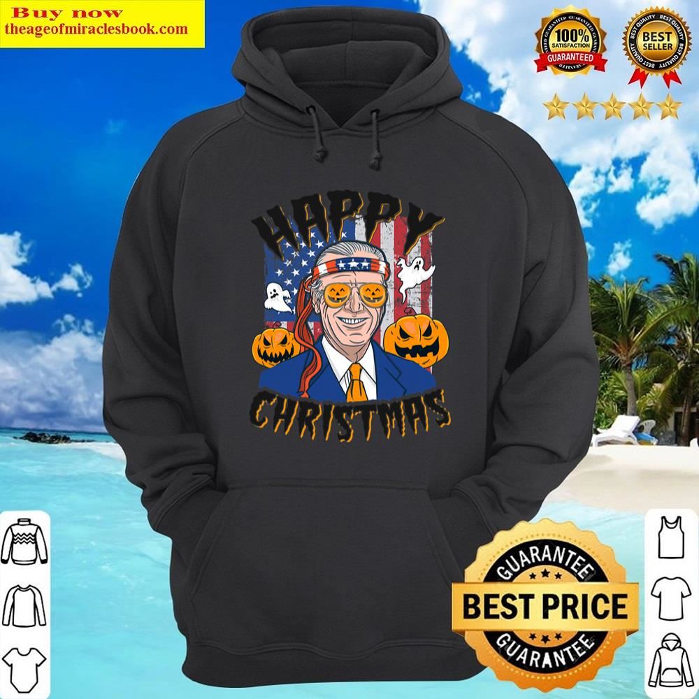 Happy Christmas Halloween Jokes Pumpkin Boo Funny Joe Biden T-shirt Shirt Hoodie
