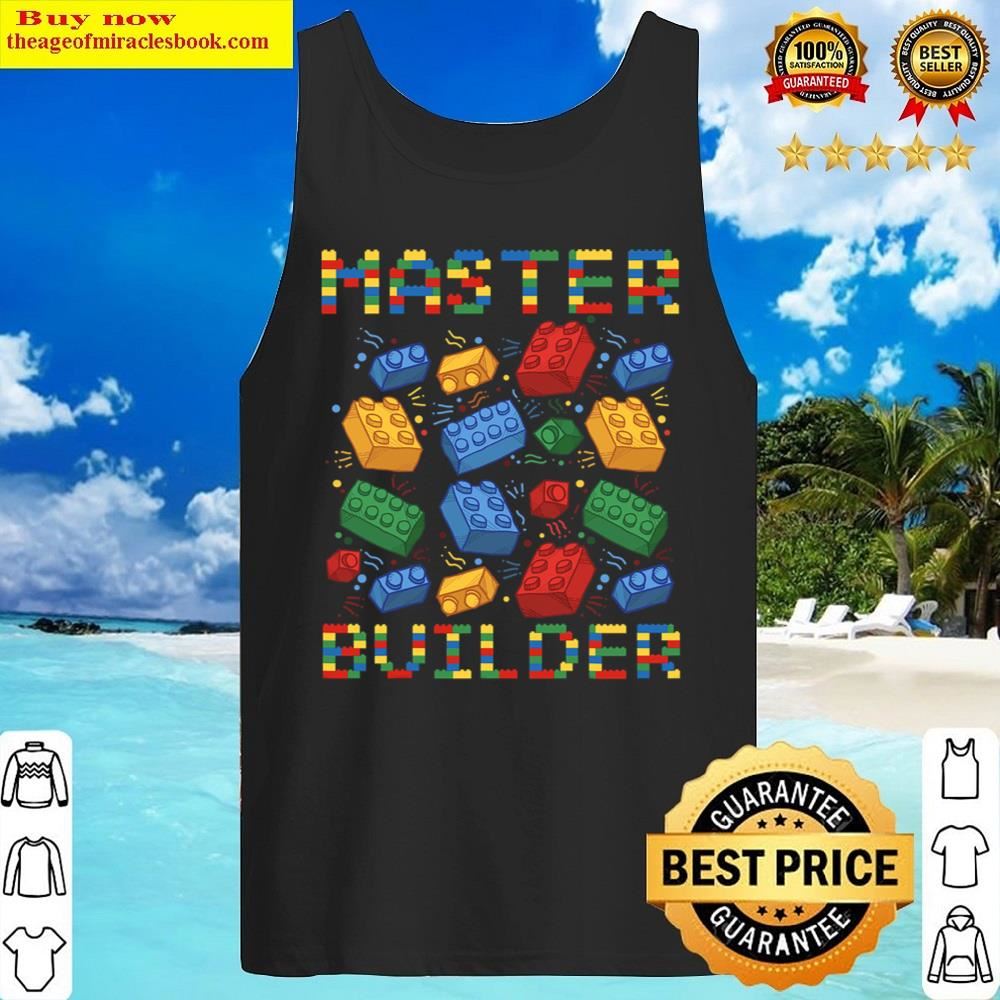 Master Builder Funny Building Blocks Gifts For Boys Kids Men T-shirt Shirt Tank Top