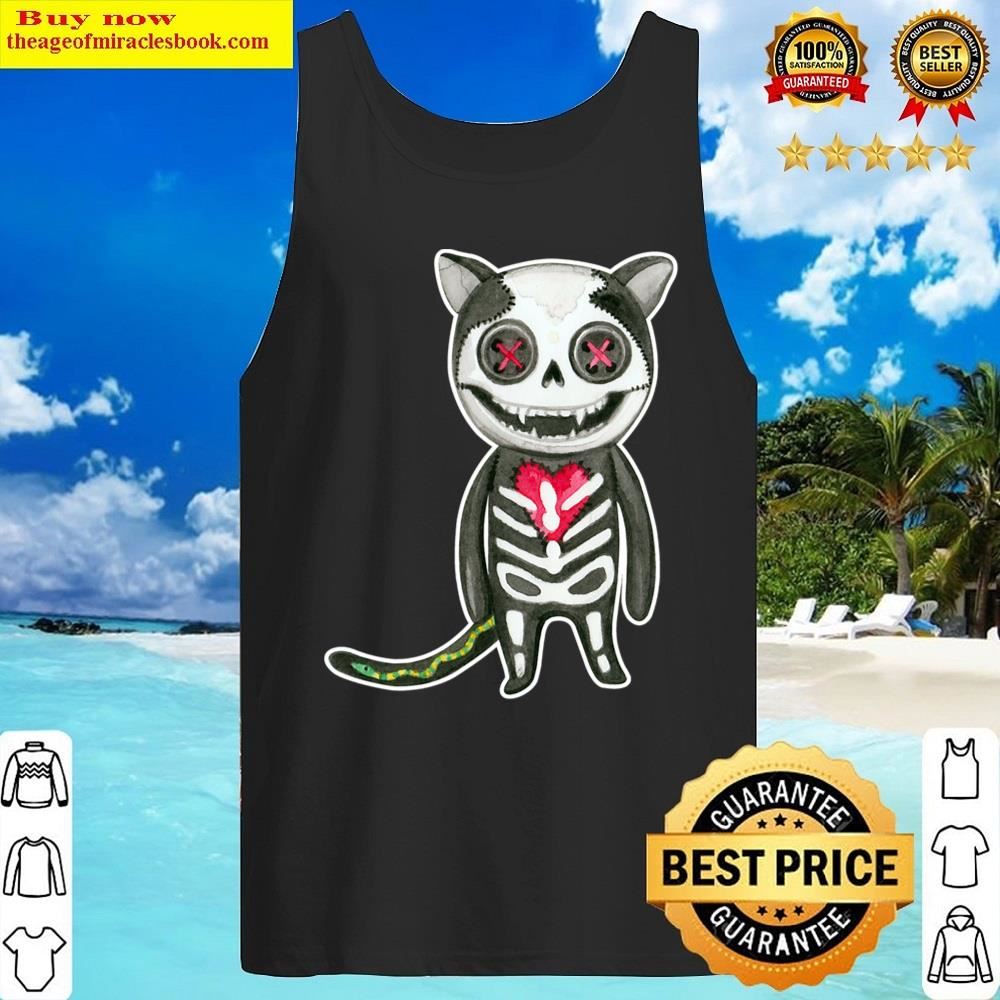 Scary Funny Cat Halloween Shirt Tank Top