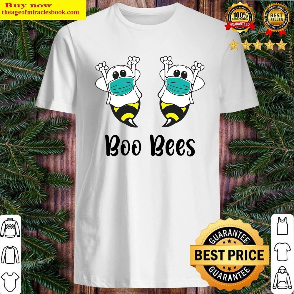 White Halloween Boo Bees Ghost Matching Couples Family Funny Shirt