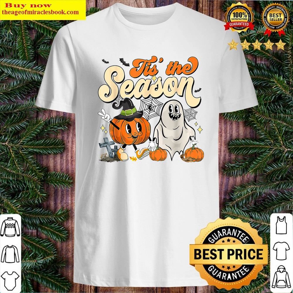 White Tis The Season Pumpkin Spice Funny Fall Autumn Shirt