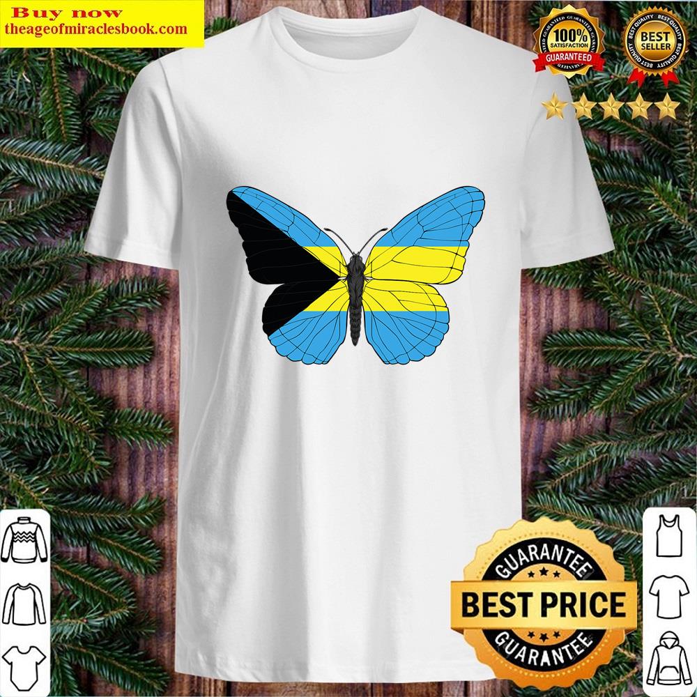 Bahamas Flag Butterfly Bahamian Graphic Shirt
