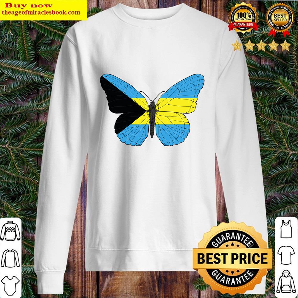 bahamas flag butterfly bahamian graphic sweater