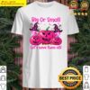 big or small lets save them pumpkin halloween breast cancer shirt
