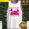 big or small lets save them pumpkin halloween breast cancer tank top