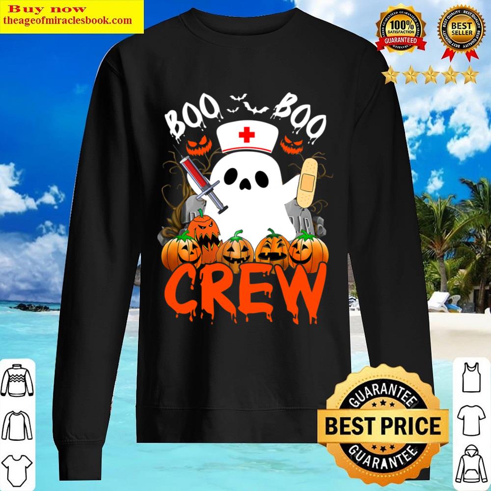Boo Boo Crew Funny Ghost Ems Emt Paramedic Nurse Halloween Shirt Sweater