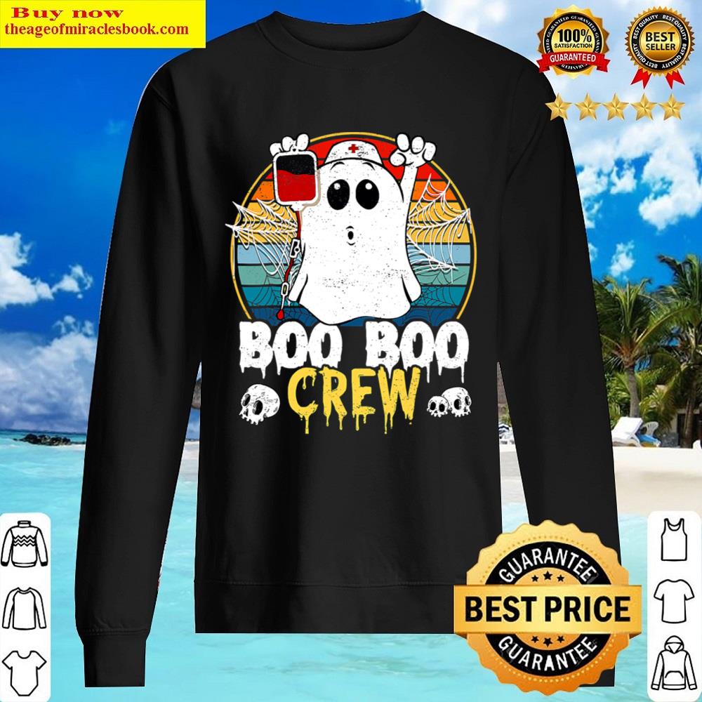 Boo Boo Crew Nurse Ghost Funny Halloween Costume Shirt Sweater