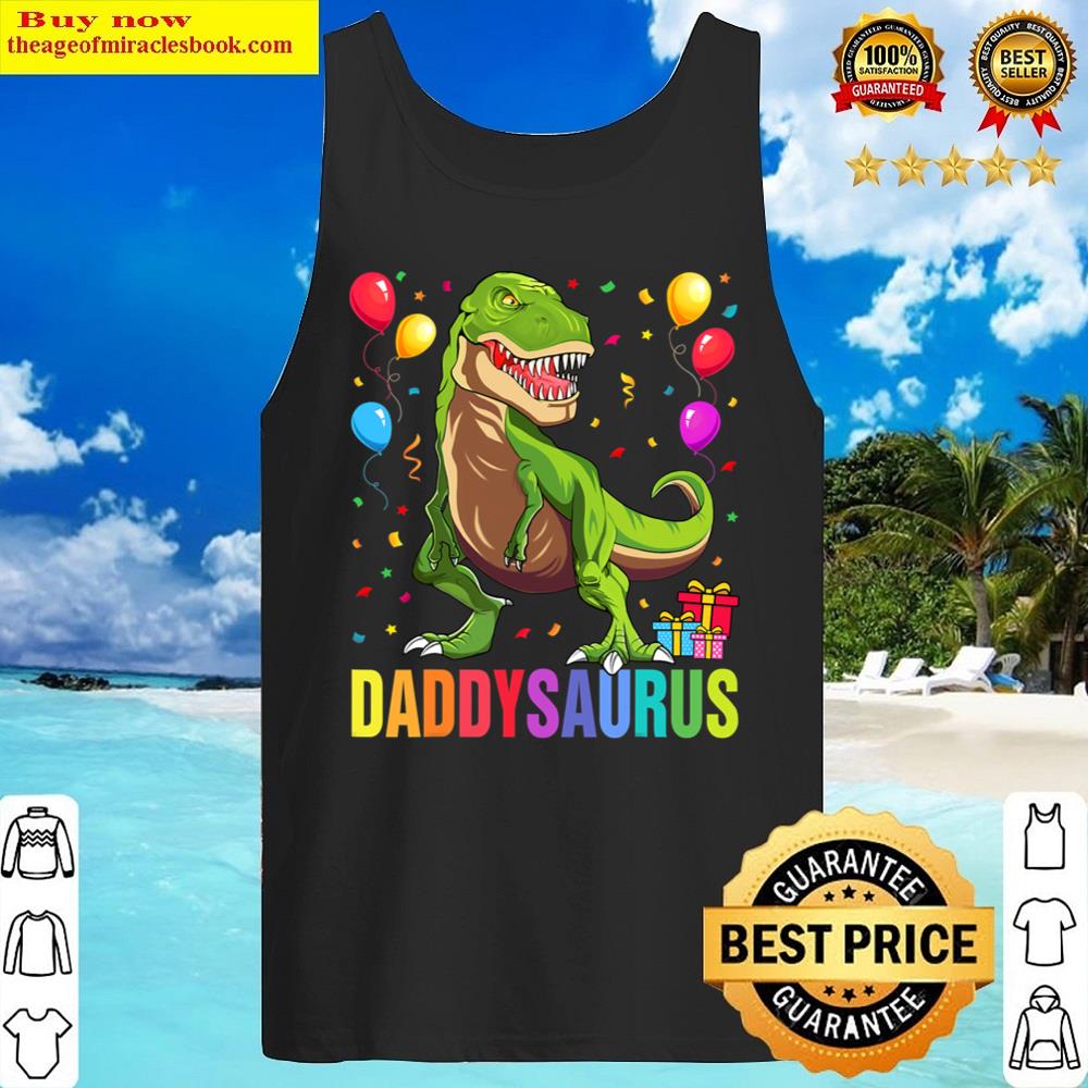 Daddysaurus T Rex Dinosaur Daddy Saurus Family Matching Shirt Tank Top