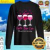 faith hope love wine glass butterfly breast cancer awareness sweater