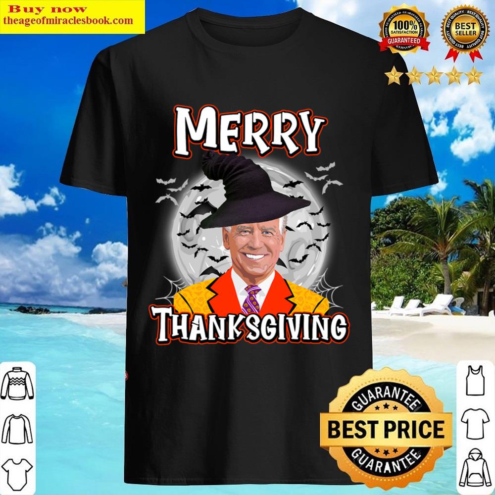Funny Joe Biden Confused For Halloween Merry Thanksgiving Shirt