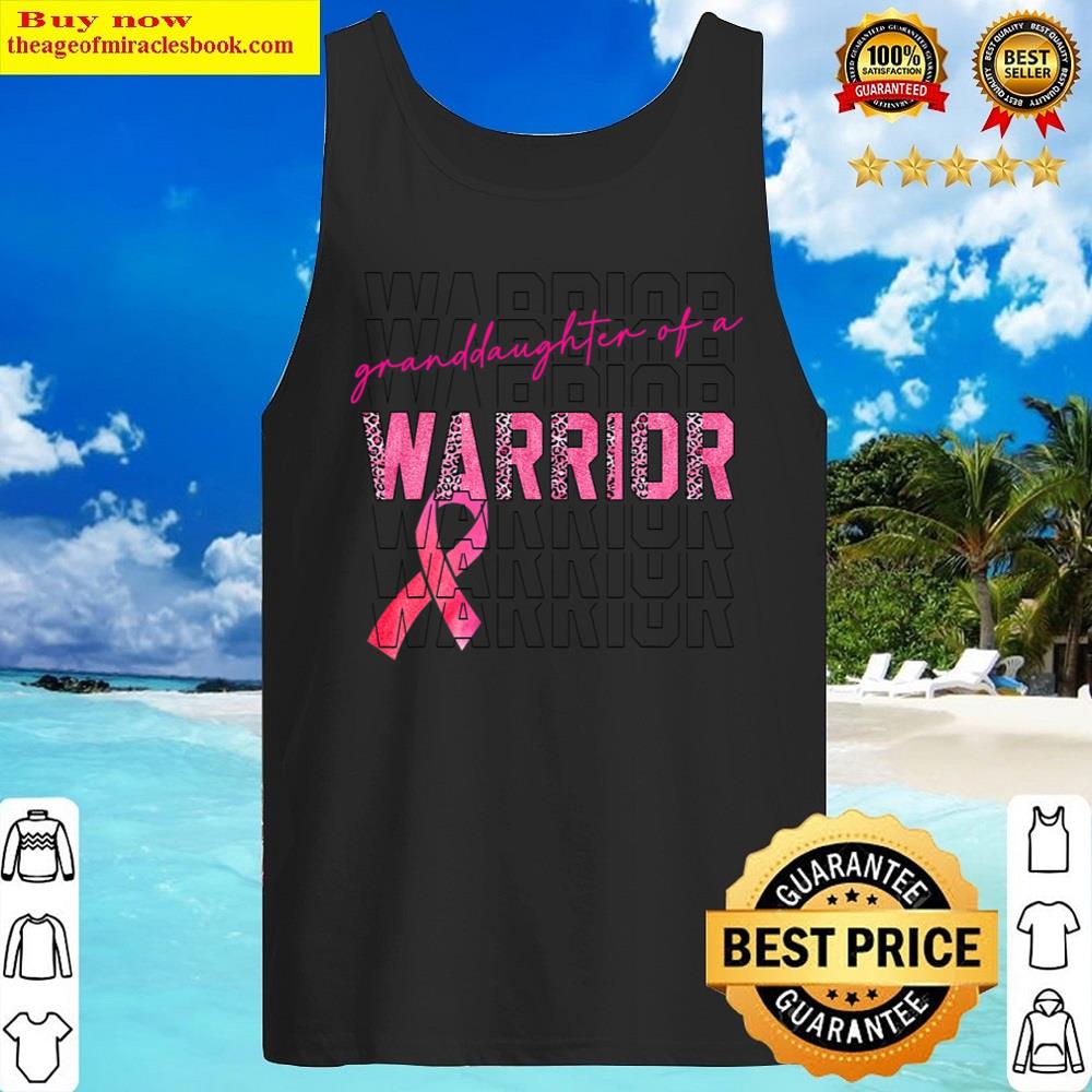 granddaughter of a warrior leopard breast cancer awareness t shirt tank top